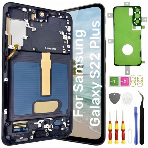 INCELL for Samsung Galaxy S22 Plus Screen Replacement with Frame Black in Kuwait
