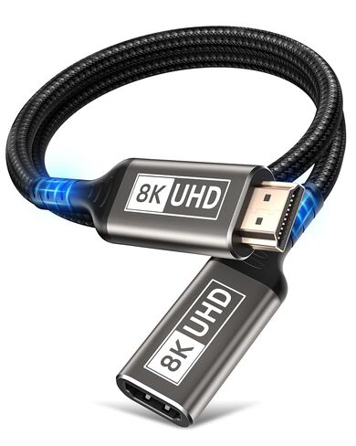 8K HDMI Extender, 3.3FT HDMI Extension Cable, HDMI Male to Female Adapter in Kuwait