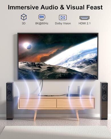 8K HDMI Extender, 3.3FT HDMI Extension Cable, HDMI Male to Female Adapter in Kuwait