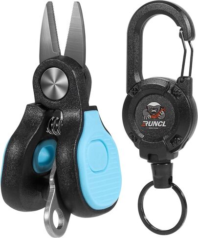 RUNCL Mini Fishing Scissors Line Cutter, Compact Stainless Steel Blades with Non-Slip Handle, Micro Serrated Multi Tool for Braided Fluorocarbon Mono Lines, Saltwater & Freshwater Fishing Gear in Kuwait
