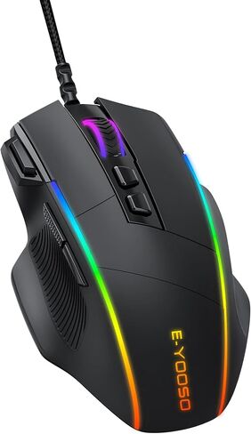 X49 Wired Computer Gaming Mouse,Rapid Fire Key,12400 DPI, Ergonomic Grip in Kuwait