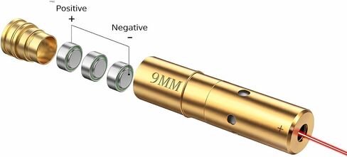 GOTICAL Red Dot Laser Bore Sighter, 9mm, Hunting Tool, 9 mm Cartridge, Red Laser boresighter in Saudi Arabia