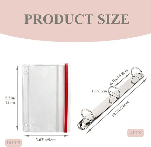 10 Pcs Flash Drive Holders Bulk, Clear Flash Drive Zipper Case with 4 Pcs 3 Ring Binders for Flash Drives and Memory Card in Saudi Arabia