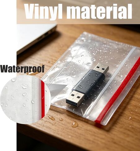 10 Pcs Flash Drive Holders Bulk, Clear Flash Drive Zipper Case with 4 Pcs 3 Ring Binders for Flash Drives and Memory Card in Saudi Arabia
