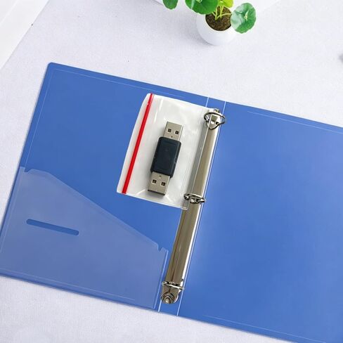 10 Pcs Flash Drive Holders Bulk, Clear Flash Drive Zipper Case with 4 Pcs 3 Ring Binders for Flash Drives and Memory Card in Saudi Arabia