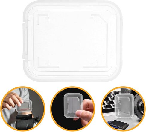 Cabilock 20pcs Memory Card Case Holder Portable Card Organizer Storage Box Shock Resistant for Photographers in Kuwait