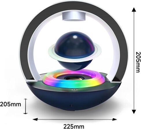 LoveLin Magnetic Levitation Bluetooth Speaker, 15W Loud Sound, Wireless Pairing, 360 Rotation Levitating Planetary Speakers with Cool LED Lighting Effects, Party Speaker, Creative Gifts in Saudi Arabia
