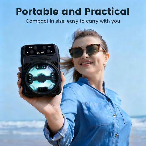 Bluetooth Speaker Portable Speakers Bluetooth Wireless FM radios Portable with FM Radio,Small Speaker Supports USB/TF Drop-Resistant Speaker for Elderly, Kids, Home Kitchen,Outdoor in Saudi Arabia