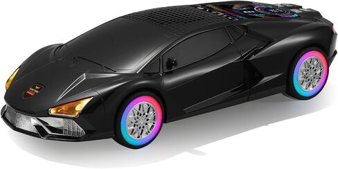 WSTER WS-690 Supercar Bluetooth Speaker with RGB Wheel Lights (Red) in Kuwait