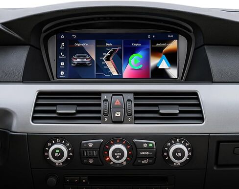 9.3" Touch Screen CarPlay Radio for BMW 5 Series E60 E61 E63 E64 E90 E91 E92 E93 2005-2008 CCC System Upgrade Android Auto Car Multimedias Player Original Stereo iDrive Amplifer Retained in Kuwait