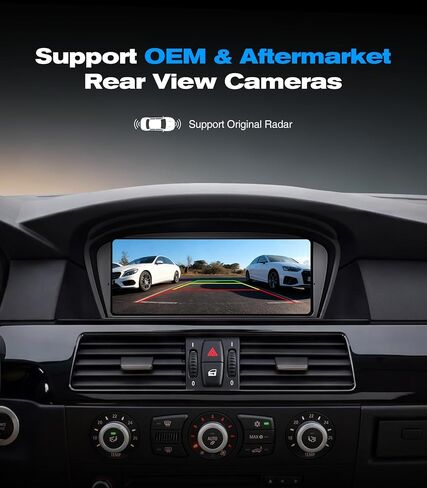 9.3" Touch Screen CarPlay Radio for BMW 5 Series E60 E61 E63 E64 E90 E91 E92 E93 2005-2008 CCC System Upgrade Android Auto Car Multimedias Player Original Stereo iDrive Amplifer Retained in Kuwait