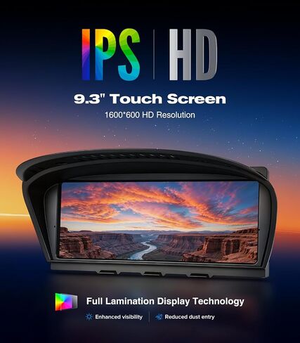 9.3" Touch Screen CarPlay Radio for BMW 5 Series E60 E61 E63 E64 E90 E91 E92 E93 2005-2008 CCC System Upgrade Android Auto Car Multimedias Player Original Stereo iDrive Amplifer Retained in Kuwait