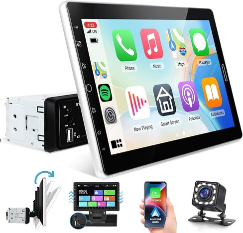 Rimoody 10.4 inch Single Din Car Stereo Wireless CarPlay Android Auto in Kuwait