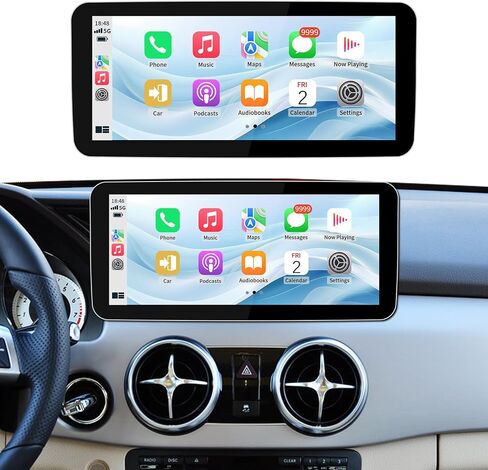 Wireless CarPlay/Android Auto 12.3in Touchscreen for Mercedes Benz GLK Class X204 GLK250 GLK300 GLK350 2013-2015 with NTG4.5/4.7 Linux System, Radio Receiver in Saudi Arabia