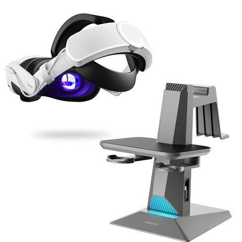 annapro VR Kit for Meta Quest 3: Elite Battery Head Strap 6500mAh + CD1 Charging Station with Retractable Cable & RGB Lighting, Enhanced Comfort & Stable Charging System in Saudi Arabia