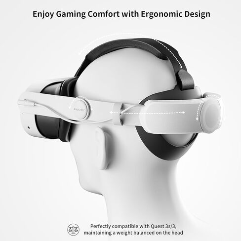 annapro VR Kit for Meta Quest 3: Elite Battery Head Strap 6500mAh + CD1 Charging Station with Retractable Cable & RGB Lighting, Enhanced Comfort & Stable Charging System in Saudi Arabia