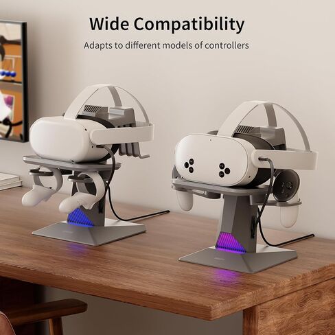 annapro VR Kit for Meta Quest 3: Elite Battery Head Strap 6500mAh + CD1 Charging Station with Retractable Cable & RGB Lighting, Enhanced Comfort & Stable Charging System in Saudi Arabia