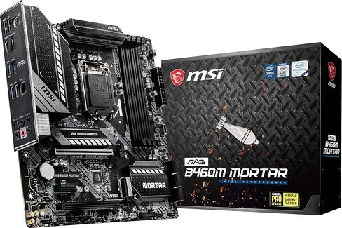 MSI MAG B460M Mortar Gaming Motherboard (mATX, 10th Gen Intel Core, LGA 1200 Socket, DDR4, CFX, Dual M.2 Slots, USB 3.2 Gen 1, 2.5G LAN, DP/HDMI) in Kuwait
