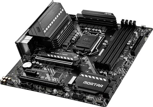 MSI MAG B460M Mortar Gaming Motherboard (mATX, 10th Gen Intel Core, LGA 1200 Socket, DDR4, CFX, Dual M.2 Slots, USB 3.2 Gen 1, 2.5G LAN, DP/HDMI) in Kuwait