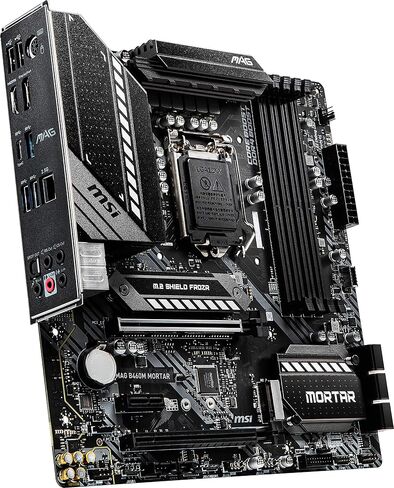 MSI MAG B460M Mortar Gaming Motherboard (mATX, 10th Gen Intel Core, LGA 1200 Socket, DDR4, CFX, Dual M.2 Slots, USB 3.2 Gen 1, 2.5G LAN, DP/HDMI) in Kuwait
