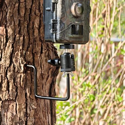 Trail Camera Tree Mount, 4 Pack Tracking Bracket, Tree 1/4" x 20 Screw，360° Rotatable Interface Trailcam Holder for Hunting with Camouflage Style，Trail Camera Holder in Kuwait