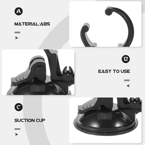 2pcs Aquarium Light Holders Fish Tank Clamp with Suction Cup Abs Black in Kuwait