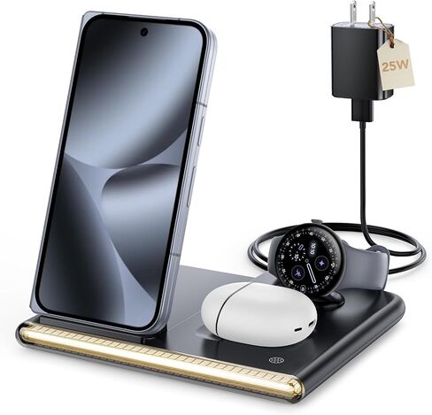 3 in 1 Wireless Foldable Charging Station for Google Pixel Watch 5 4 in Kuwait