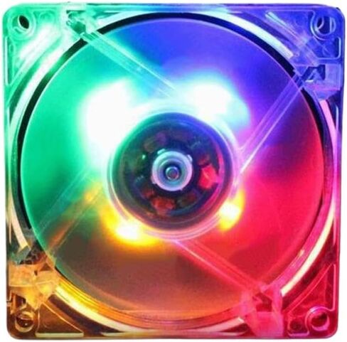 80mm LED Computer PC Fan 8025 Silent Cooling 12V Luminous Chass Case Mod Easy Installed in Kuwait