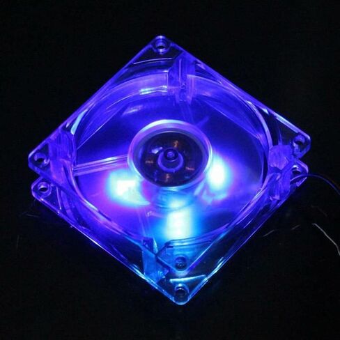 80mm LED Computer PC Fan 8025 Silent Cooling 12V Luminous Chass Case Mod Easy Installed in Kuwait