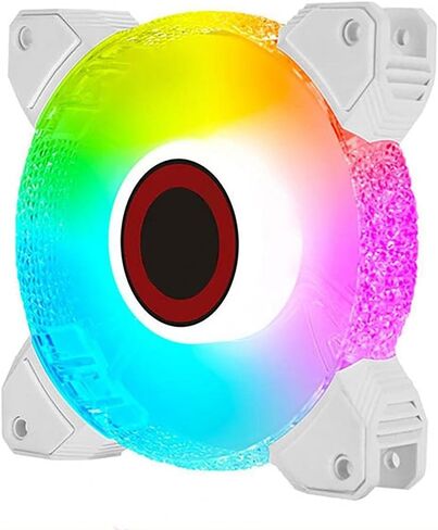 Cooling Fan Fast Anti-Vibration Cool ARGB Light 7-Blade 12cm Computer Radiator for Motherboard(Gray) in Kuwait