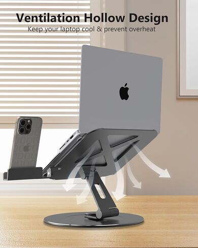 LOXP Adjustable 10-17.3" Laptop Stand for Desk with Larger Base in Kuwait