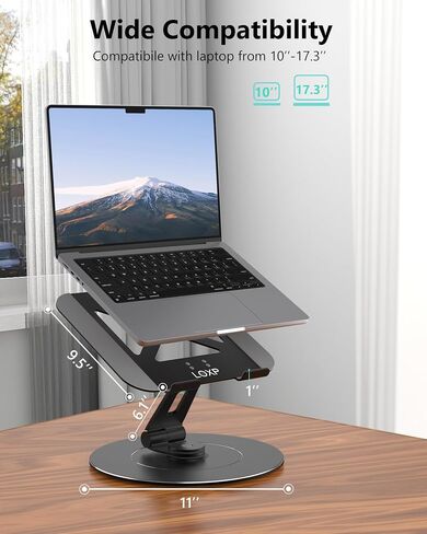 LOXP Adjustable 10-17.3" Laptop Stand for Desk with Larger Base in Kuwait