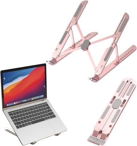 Adjustable Laptop Stand for Desk,Laptop Riser Holder Accessories(RoseGold) in Kuwait