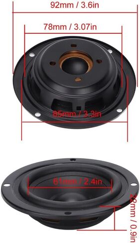 2Pcs Bass Enhancement Diaphragm with Stainless Steel Screws Passive Radiator DIY Replacement Kit for Woofer Speaker Repair in Kuwait