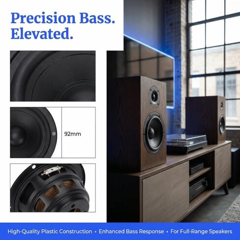 2Pcs Bass Enhancement Diaphragm with Stainless Steel Screws Passive Radiator DIY Replacement Kit for Woofer Speaker Repair in Kuwait