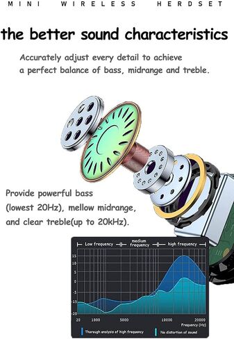 Invisible Earbuds Small Mini Wireless Bluetooth Earpiece Phone Discreet Earbud for Music, Home, Work in Kuwait