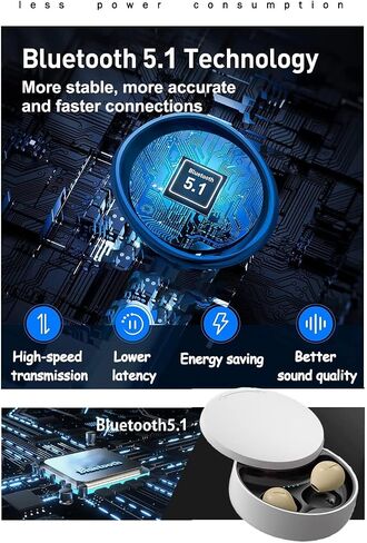 Invisible Earbuds Small Mini Wireless Bluetooth Earpiece Phone Discreet Earbud for Music, Home, Work in Kuwait