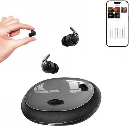 NE76 Sleep Earbuds Bluetooth 6.0 in Ear, AI Translation Headphones Real Time 164 Languages, Waterproof Mini Sleep Headphones Small Design for Side Sleepers for Travel Education Business Meetings Beige in Saudi Arabia