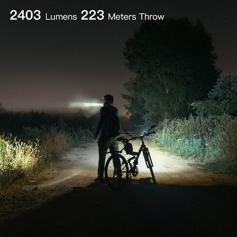 ThruNite TC15 V3 LED Flashlight, 2403 High Lumens USB-C Rechargeable Flashlights, 732ft Beam EDC Tactical Flashlight, Pocket Handheld Flash Light for Camping, Emergency & Outdoor in Kuwait