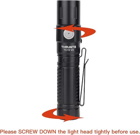 ThruNite TC15 V3 LED Flashlight, 2403 High Lumens USB-C Rechargeable Flashlights, 732ft Beam EDC Tactical Flashlight, Pocket Handheld Flash Light for Camping, Emergency & Outdoor in Kuwait