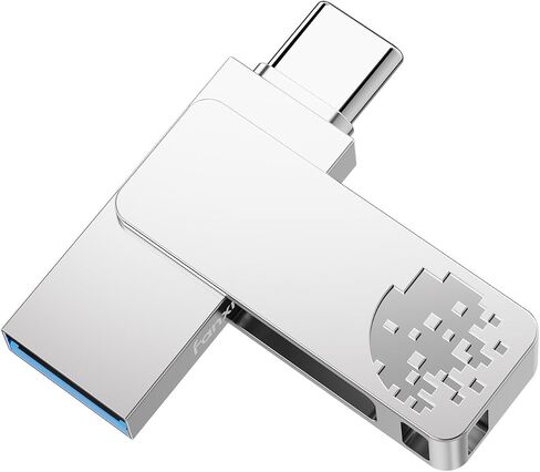 fanxiang F372S 32GB USB Flash Drive, Dual USB Type-C & USB-A, USB 3.2 Gen 1 Up to 120MB/s, Water-Resistant Zinc Alloy Metal Thumb Drive, Memory Stick for iPhone 15/16/17 Series, Android, PC, Mac in Saudi Arabia