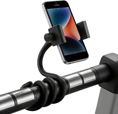 Flexible Phone Holder, Portable Gooseneck 16.5" Long Arm Phone Mount for Treadmill, Stroller, Spin Bike, Shopping Cart, Desk,Kitchen,Wrap Around Phone Stand for 4.7"-7" Smartphones in Saudi Arabia