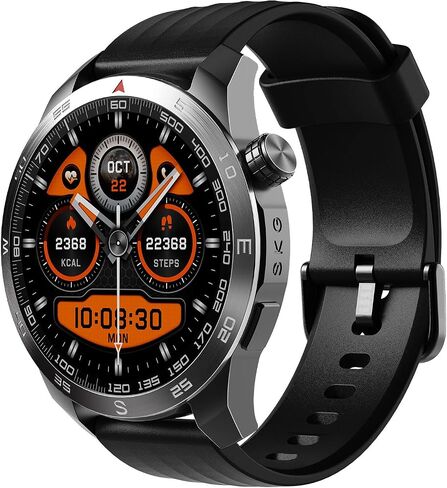 SKG Smart Watch for Men Women, 1.43" GPS Built-in Smartwatch with 100+ Sports Magnetometer Barometer, 9-Day Runtime 5ATM Waterproof Fitness Watch, for Health Tracker Android iPhone Compatible, GT5 in Kuwait