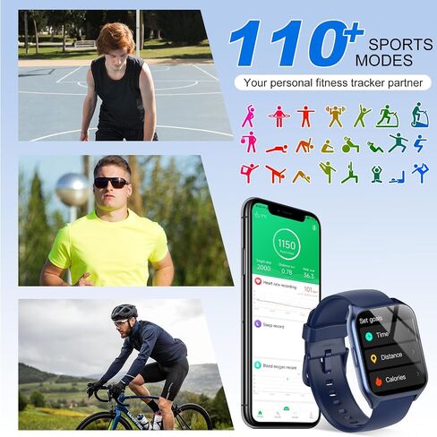 Smart Watch for Men Women (Answer/Make Calls), 1.85" HD Fitness Smartwatch in Saudi Arabia