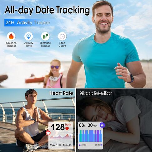 Smart Watch for Men Women (Answer/Make Calls), 1.85" HD Fitness Smartwatch in Saudi Arabia