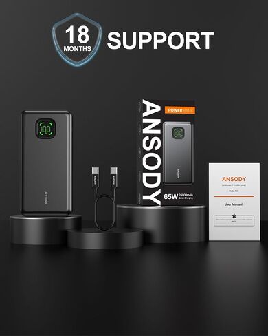 65W Laptop Power Bank, 25000mAh 101W Total Fast Charging Portable Charger in Kuwait