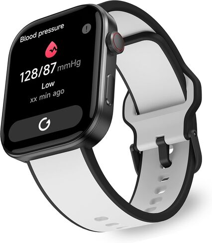 OCTANDRA Beyond VeryFit Smart Watch for Men Women 1.99" AMOLED Screen AI Voice 3ATM Fitness Tracker Watch Heart Rate/Blood Pressure/Oxygen Saturation/Stress/Step/Sleep Monitor (GTX12) (Black & Grey) in Saudi Arabia
