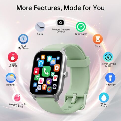 Tensky Smart Watch for Men & Women, 1.85" HD Fitness Tracker with Call in Kuwait
