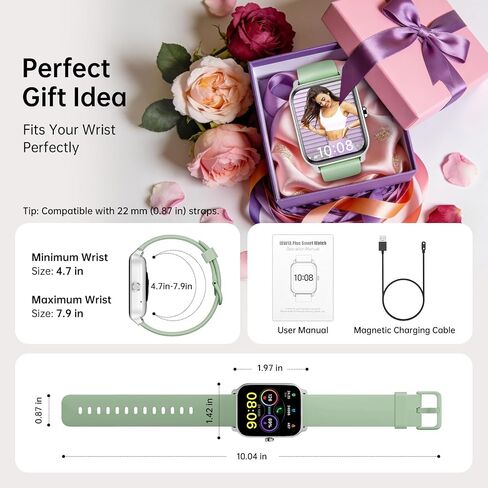 Tensky Smart Watch for Men & Women, 1.85" HD Fitness Tracker with Call in Kuwait