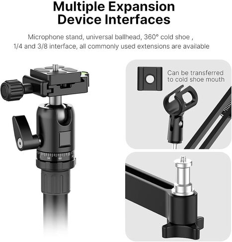 Live Broadcast Boom Arm, ULANZI Flexible Desk Mount Camera Arm Clamp Webcam Stand, Microphone Boom Arm for Blue Yeti Snowball Yeti Nano, Webcam, Camera, LED Light, Voice Recording, Podcasting in Saudi Arabia
